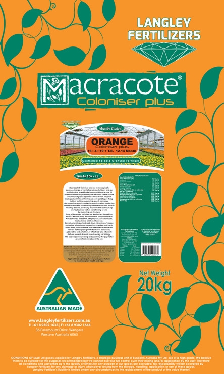 Macracote Orange Coloniser plus 12-14 Month (16 4 10 + TE)